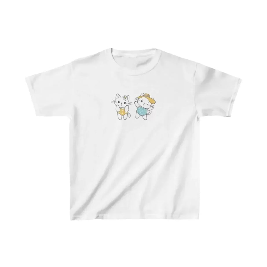 Unisex Çocuk Baskılı T-Shirt - Beyaz