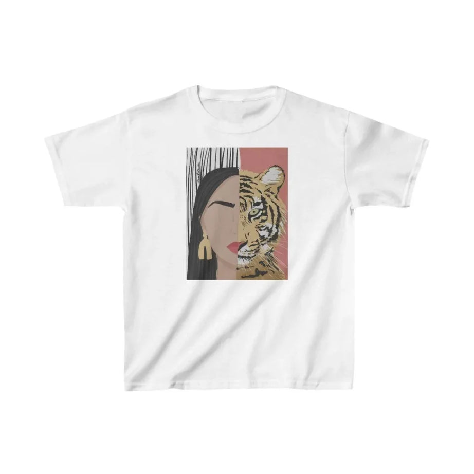 Unisex Çocuk Baskılı T-Shirt - Beyaz