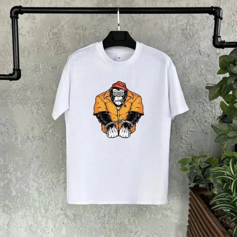 Unisex Çocuk Baskılı T-Shirt - Beyaz