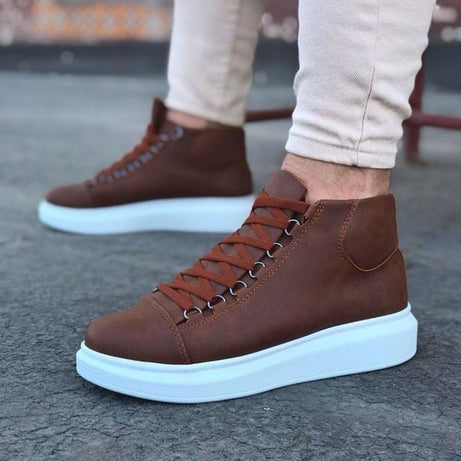 WG Taba Bağcıklı Sneakers  Yarım Bilek Bot